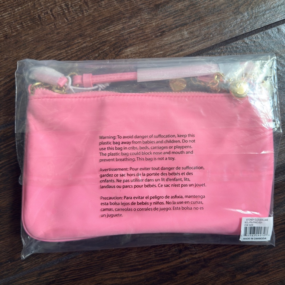 Stoney Clover Lane Flat Wristlet Crossbody - Pink - Picture 8 of 9